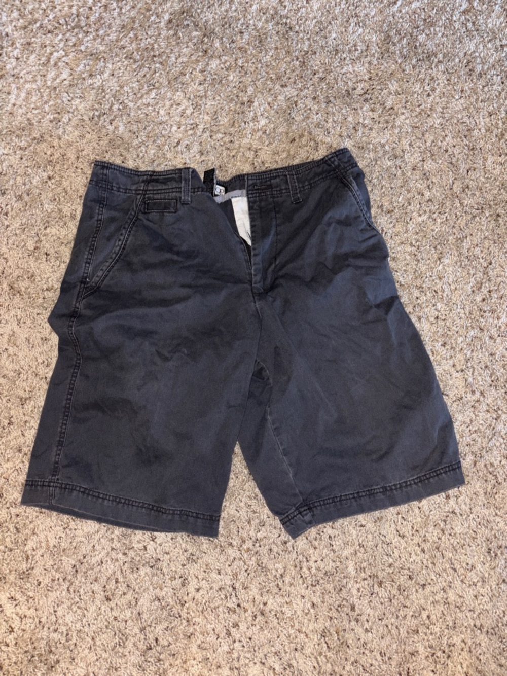 OP Men's Black Flat Front Cotton Shorts